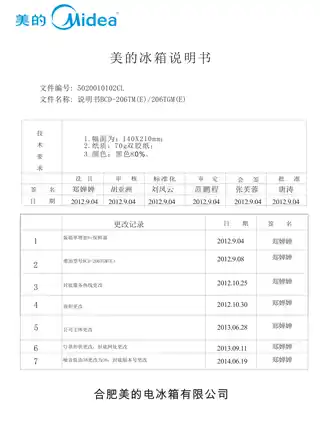 Midea美的 美的冰箱BCD-206TGM(E)花韵红